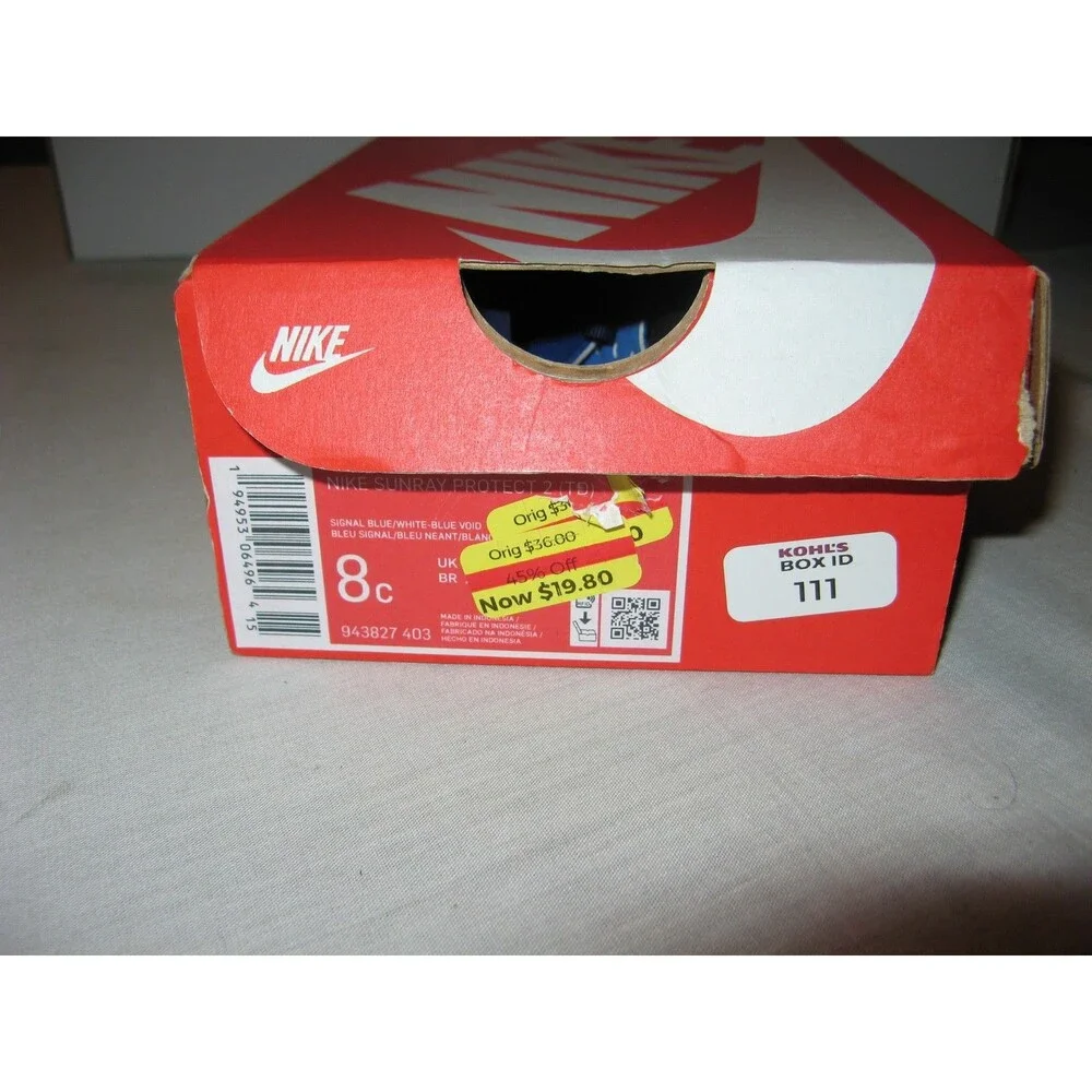 Nike Sandals Kids Baby Toddler Blue Sunray Protect 2 PS 943826-403 Size 8C - Picture 5 of 5